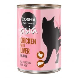 Angebot für Sparpaket Cosma Asia in Jelly 12 x 400 g - Huhn & Hühnchenleber - Kategorie Katze / Katzenfutter nass / Cosma / Cosma Asia.  Lieferzeit: 1-2 Tage -  jetzt kaufen.