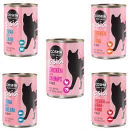 Angebot für Sparpaket Cosma Asia in Jelly 12 x 400 g - Mixpaket 2 (5 Sorten) - Kategorie Katze / Katzenfutter nass / Cosma / Cosma Asia.  Lieferzeit: 1-2 Tage -  jetzt kaufen.