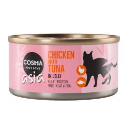 Sparpaket Cosma Asia in Jelly 24 x 170 g - Huhn & Thunfisch