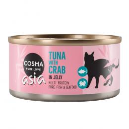 Angebot für Sparpaket Cosma Asia in Jelly 24 x 170 g - Thunfisch & Krebsfleisch - Kategorie Katze / Katzenfutter nass / Cosma / Cosma Asia.  Lieferzeit: 1-2 Tage -  jetzt kaufen.