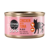 Angebot für Sparpaket Cosma Asia in Jelly 24 x 85 g - Huhn & Thunfisch - Kategorie Katze / Katzenfutter nass / Cosma / Cosma Asia.  Lieferzeit: 1-2 Tage -  jetzt kaufen.