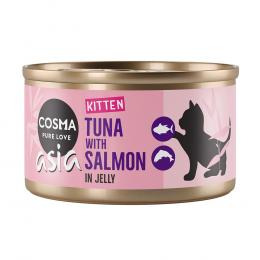 Angebot für Sparpaket Cosma Asia Kitten in Jelly 12 x 85 g Thunfisch mit Lachs - Kategorie Katze / Katzenfutter nass / Cosma / Cosma Asia.  Lieferzeit: 1-2 Tage -  jetzt kaufen.