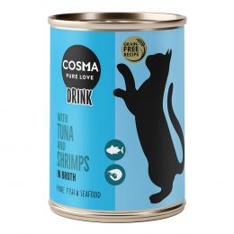 Angebot für Sparpaket Cosma Drink 12 x 100 g - Thunfisch und Shrimps - Kategorie Katze / Katzenfutter nass / Cosma / Cosma Drink.  Lieferzeit: 1-2 Tage -  jetzt kaufen.