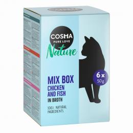 Angebot für Sparpaket Cosma Nature Frischebeutel 18 x 50 g  - Mixpaket (6 Sorten) - Kategorie Katze / Katzenfutter nass / Cosma Nature / Nature.  Lieferzeit: 1-2 Tage -  jetzt kaufen.