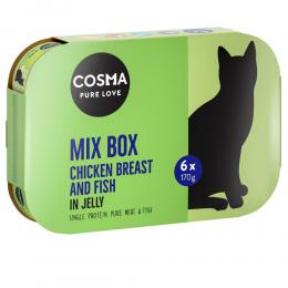 Angebot für Sparpaket Cosma Original in Jelly 24 x 170 g - Mixpaket (4 Sorten) - Kategorie Katze / Katzenfutter nass / Cosma / Cosma Original.  Lieferzeit: 1-2 Tage -  jetzt kaufen.