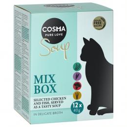Angebot für Sparpaket Cosma Soup 48 x 40 g  Mixpaket 2 (4 Sorten) - Kategorie Katze / Getreidefreies Katzenfutter / Cosma / Nassfutter.  Lieferzeit: 1-2 Tage -  jetzt kaufen.