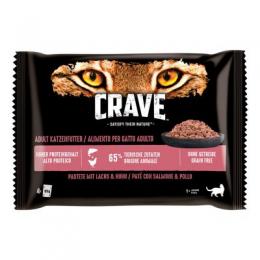 Angebot für Sparpaket Crave Katze Nassfutter Pouch Multipack 88 x 85 g - Pastete mit Huhn & Truthahn - Kategorie Katze / Katzenfutter nass / Crave / -.  Lieferzeit: 1-2 Tage -  jetzt kaufen.