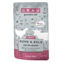 Angebot für Sparpaket GRAU Adult Getreidefrei 32 x 125 g - Huhn & Kalb - Kategorie Katze / Katzenfutter nass / GRAU / Adult Getreidefrei.  Lieferzeit: 1-2 Tage -  jetzt kaufen.