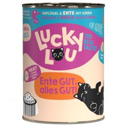 Angebot für Sparpaket Lucky Lou Adult 24 x 400 g - Geflügel & Ente - Kategorie Katze / Katzenfutter nass / Lucky Lou / Adult.  Lieferzeit: 1-2 Tage -  jetzt kaufen.
