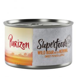 Sparpaket Purizon 24 x 140g/200g/300 g zum Sonderpreis - Superfoods Wildschwein mit Hering, Süßkartoffel und Apfel 140g
