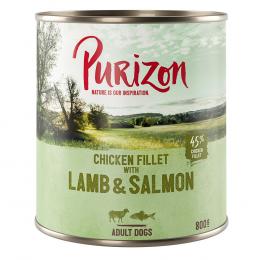 Angebot für Sparpaket Purizon 24 x 800 g - Hühnerfilet mit Lamm & Lachs, Kartoffel & Birne - Kategorie Hund / Hundefutter nass / Purizon / Sparpakete.  Lieferzeit: 1-2 Tage -  jetzt kaufen.