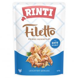 Sparpaket RINTI Filetto Pouch in Jelly 48 x 100 g - Huhn mit Ente