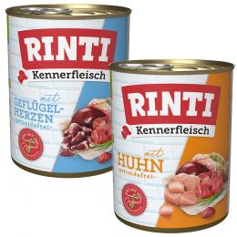 Angebot für Sparpaket RINTI Kennerfleisch 12 x 800 g - Mixpaket Geflügel: 2 Sorten - Kategorie Hund / Hundefutter nass / RINTI / RINTI Kennerfleisch.  Lieferzeit: 1-2 Tage -  jetzt kaufen.