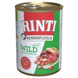 Angebot für Sparpaket RINTI Kennerfleisch 24 x 400g - Wild - Kategorie Hund / Hundefutter nass / RINTI / RINTI Kennerfleisch.  Lieferzeit: 1-2 Tage -  jetzt kaufen.