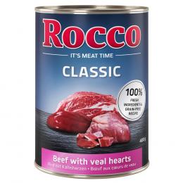 Angebot für Sparpaket Rocco Classic 12 x 400 g - Rind mit Kalbsherzen - Kategorie Hund / Hundefutter nass / Rocco / Rocco Classic.  Lieferzeit: 1-2 Tage -  jetzt kaufen.