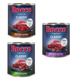 Angebot für Sparpaket Rocco Classic 12 x 800 g - Wild-Mix: Rind/Wild, Rind/Rentier, Rind/Wildschwein - Kategorie Hund / Hundefutter nass / Rocco / Rocco Classic.  Lieferzeit: 1-2 Tage -  jetzt kaufen.