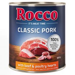 Angebot für Sparpaket Rocco Classic Pork 12 x 800 g Rind & Geflügelherzen - Kategorie Hund / Hundefutter nass / Rocco / Rocco Classic Pork.  Lieferzeit: 1-2 Tage -  jetzt kaufen.