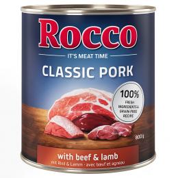 Angebot für Sparpaket Rocco Classic Pork 12 x 800 g Rind & Lamm - Kategorie Hund / Hundefutter nass / Rocco / Rocco Classic Pork.  Lieferzeit: 1-2 Tage -  jetzt kaufen.
