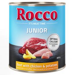 Angebot für Sparpaket Rocco Junior 12 x 800 g - Rind mit Huhn & Kartoffeln - Kategorie Hund / Hundefutter nass / Rocco / Rocco Junior.  Lieferzeit: 1-2 Tage -  jetzt kaufen.