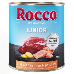 Angebot für Sparpaket Rocco Junior 12 x 800 g - Rind mit Lachs & Kartoffeln - Kategorie Hund / Hundefutter nass / Rocco / Rocco Junior.  Lieferzeit: 1-2 Tage -  jetzt kaufen.