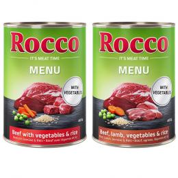 Angebot für Sparpaket Rocco Menü 24 x 400 g - Mix: Rind & Rind mit Lamm - Kategorie Hund / Hundefutter nass / Rocco / Rocco Menü.  Lieferzeit: 1-2 Tage -  jetzt kaufen.