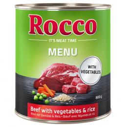 Sparpaket Rocco Menü 24 x 800 g - Rind, Gemüse & Reis