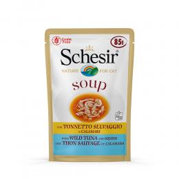 Angebot für Sparpaket Schesir Cat Soup 12 x 85 g  - Wilder Thunfisch & Tintenfisch - Kategorie Katze / Katzenfutter nass / Schesir / Schesir Soup.  Lieferzeit: 1-2 Tage -  jetzt kaufen.