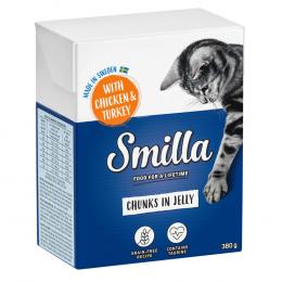 Angebot für Sparpaket Smilla Häppchen 24 x 370 / 380 g - in Gelee Huhn & Pute (24 x 380 g) - Kategorie Katze / Katzenfutter nass / Smilla / Smilla Tetra Pak.  Lieferzeit: 1-2 Tage -  jetzt kaufen.