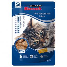 Angebot für Sparpaket Super Benek Professional Line Sterilized Adult 48 x 100 g - Geflügel - Kategorie Katze / Katzenfutter nass / Super Benek / -.  Lieferzeit: 1-2 Tage -  jetzt kaufen.