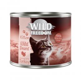 Sparpaket Wild Freedom Kitten 12 x 200 g - Great Desert - Truthahn & Huhn