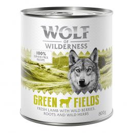Sparpaket Wolf of Wilderness Adult - Single Protein 24 x 400 g / 800 g 24 x 800 g: Green Fields - Lamm
