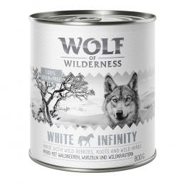 Sparpaket Wolf of Wilderness Adult - Single Protein 24 x 400 g / 800 g 24 x 800 g: White Infinity - Pferd