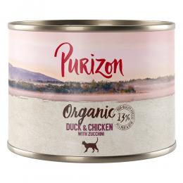 Sparpakete Purizon Organic 24 x 200 g - Ente und Huhn mit Zucchini