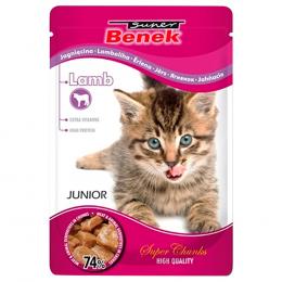 Angebot für Super Benek Super Chunks Kitten 24 x 100 g - Lamm in Sauce - Kategorie Katze / Katzenfutter nass / Super Benek / -.  Lieferzeit: 1-2 Tage -  jetzt kaufen.