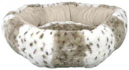 Trixie Rundes Bett Leika In Beige Und Weiß Für Hunde Und Katzen 50 Cm