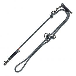 TRIXIE Soft Rope Verlängerungsleine - S–XL: 2,00 m/ø 10 mm, schwarz/grau