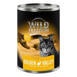 Wild Freedom Adult 6 x 400 g - getreidefreie Rezeptur - Golden Valley - Kaninchen & Huhn