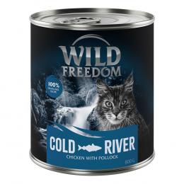 Wild Freedom Adult 6 x 800 g - getreidefreie Rezeptur - Cold River - Seelachs & Huhn