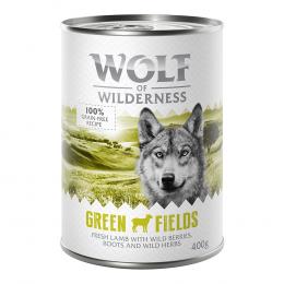 Wolf of Wilderness Adult 1 x 400 g  - Green Fields - Lamm, Johannisbeeren, Cranberries