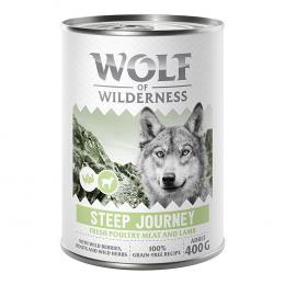 Wolf of Wilderness Adult - mit viel frischem Geflügel 6 x 400 g - Steep Journey - Geflügel mit Lamm