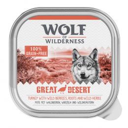 Wolf of Wilderness Adult - Single Protein 6 / 24 x 300 g Schale  - 24 x 300 g: Great Desert - Pute