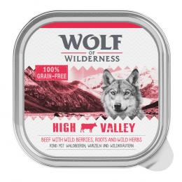 Wolf of Wilderness Adult - Single Protein 6 / 24 x 300 g Schale  - 24 x 300 g: High Valley - Rind