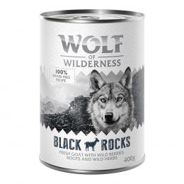 Wolf of Wilderness Adult - Single Protein 6 x 400 g  - Black Rocks - Ziege