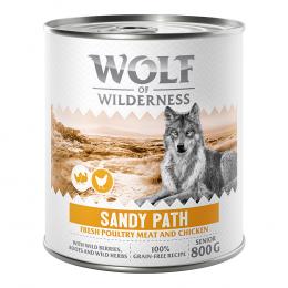 Wolf of Wilderness Senior - mit viel frischem Geflügel 6 x 800 g - Sandy Path - Geflügel mit Huhn