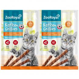 ZooRoyal Katzen-Grillies Geflügelschinken & Käse 32x5g