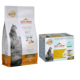 1,2 kg Almo Nature HFC Sterilized Huhn + 4 x 50 g Natural Light Hühnerfilet gratis! - Adult Sterilized Huhn + Hühnerfilet