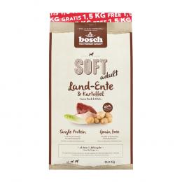 1,5 kg gratis! 14 kg bosch getreidefreis Trockenfutter - Soft Land-Ente & Kartoffel