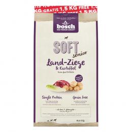 1,5 kg gratis! 14 kg bosch getreidefreis Trockenfutter - Soft Ziege & Kartoffel