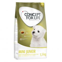 Angebot für 1 kg / 1,5 kg Concept for Life zum Probierpreis! - 1.5 kg Mini Junior - Kategorie Hund / Hundefutter trocken / Concept for Life / Promotion.  Lieferzeit: 1-2 Tage -  jetzt kaufen.