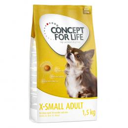 Angebot für 1 kg / 1,5 kg Concept for Life zum Probierpreis! - 1.5 kg X-Small Adult - Kategorie Hund / Hundefutter trocken / Concept for Life / Promotion.  Lieferzeit: 1-2 Tage -  jetzt kaufen.